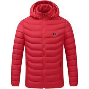 BRAND NEW ~ NWOT ~ Electric USB Red Heated Puffer Jacket Thermal Coat ~ LARGE